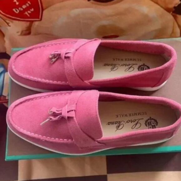 Loro Piana Shoes - Loro Piana Ladies Pink Loafers